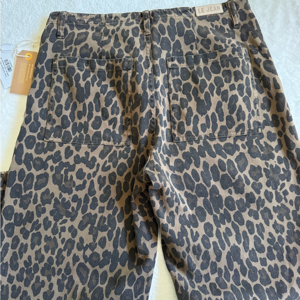 Brown Leopard Print Women’s Pants - Picture 3 of 4